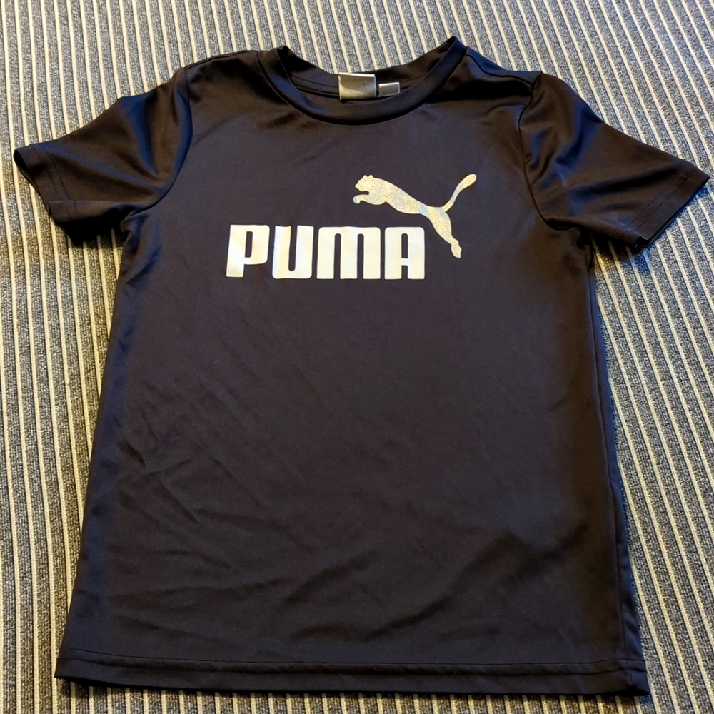 Kids Puma Athletic Black Tee